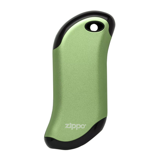 Front of Green HeatBankÂ® 9s Rechargeable Gaming Hand Warmers