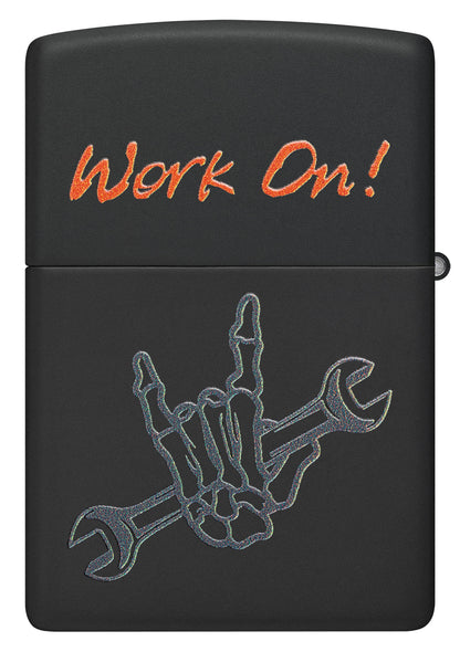 Back View of Zippo Tie-Dye Tools Bit Safe Design Windproof Lighter