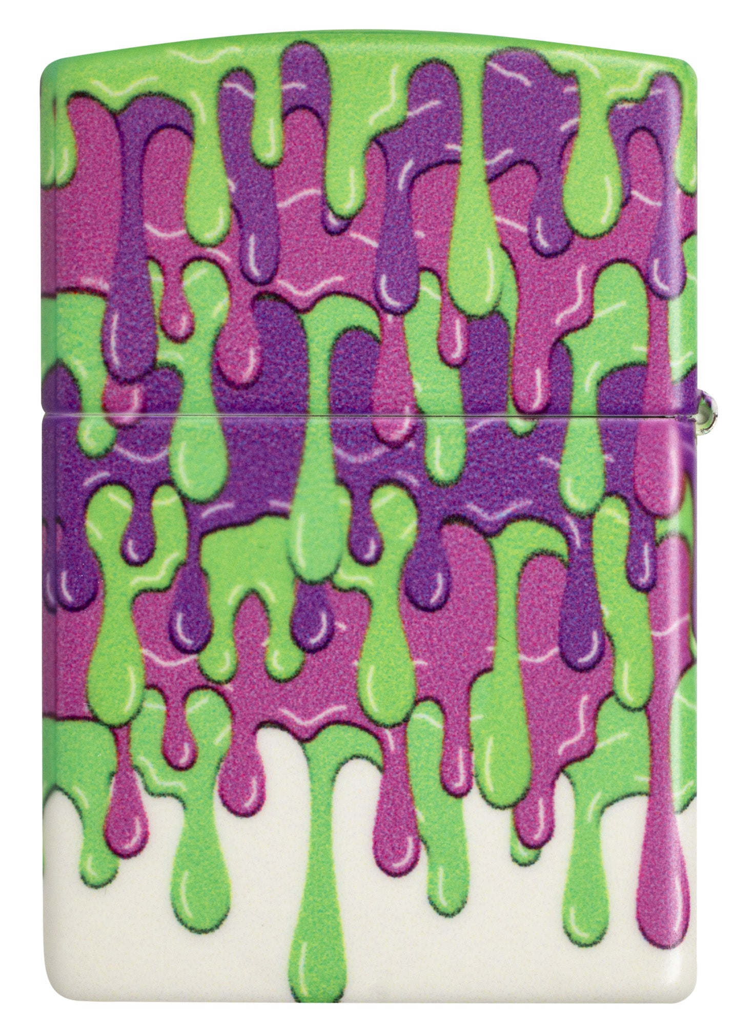 Back view of Zippo Glowing Slime Design Glow in the Dark Windproof Lighter.

