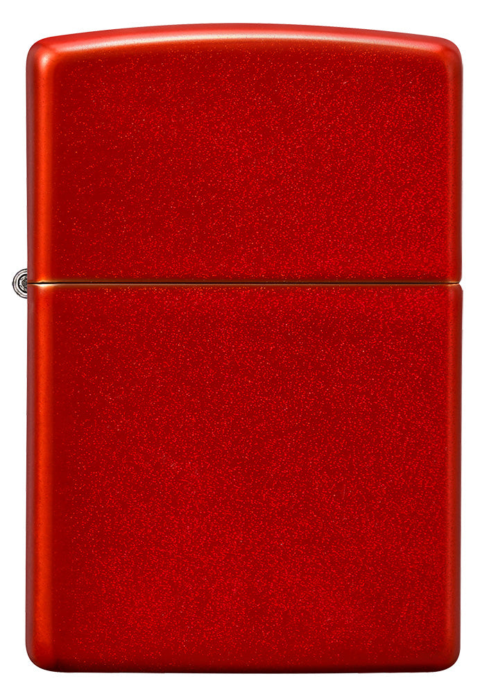 Front of Metallic Red Matte Windproof Lighter