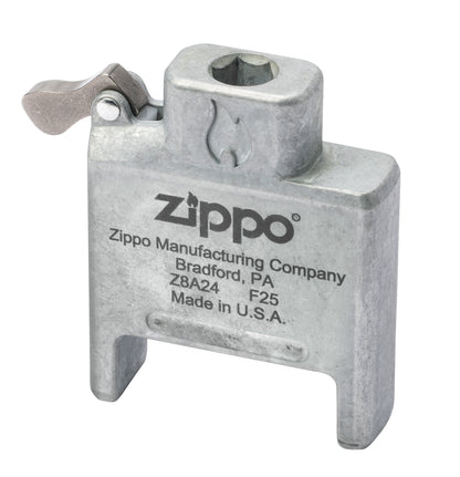 Zippo Bit Safe USA 4-in-1 Screwdriver Lighter Insert standing at a 3/4 angle empty.