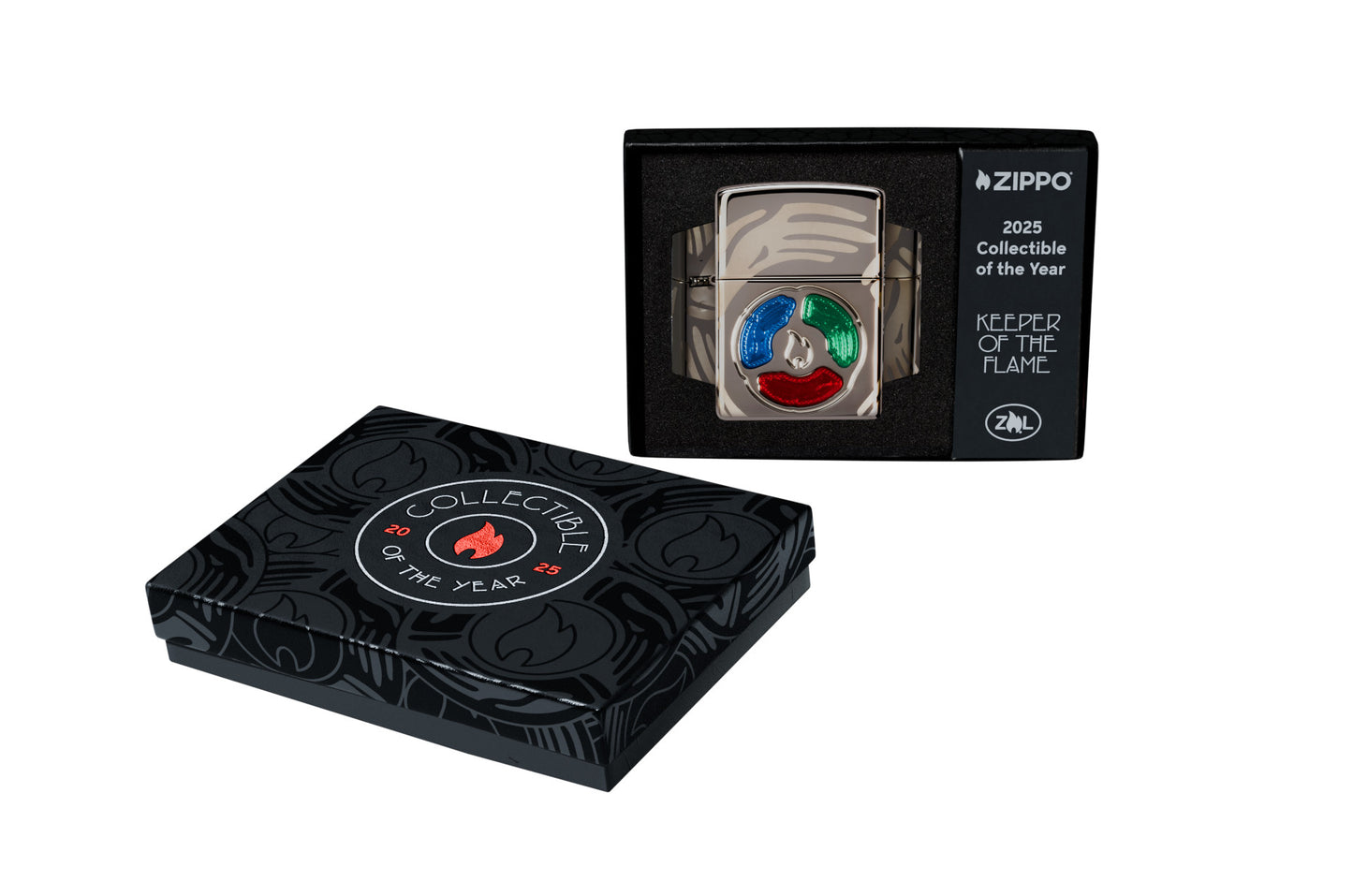 Zippo 2025 Collectible of the Year Windproof Lighter in its packaging.