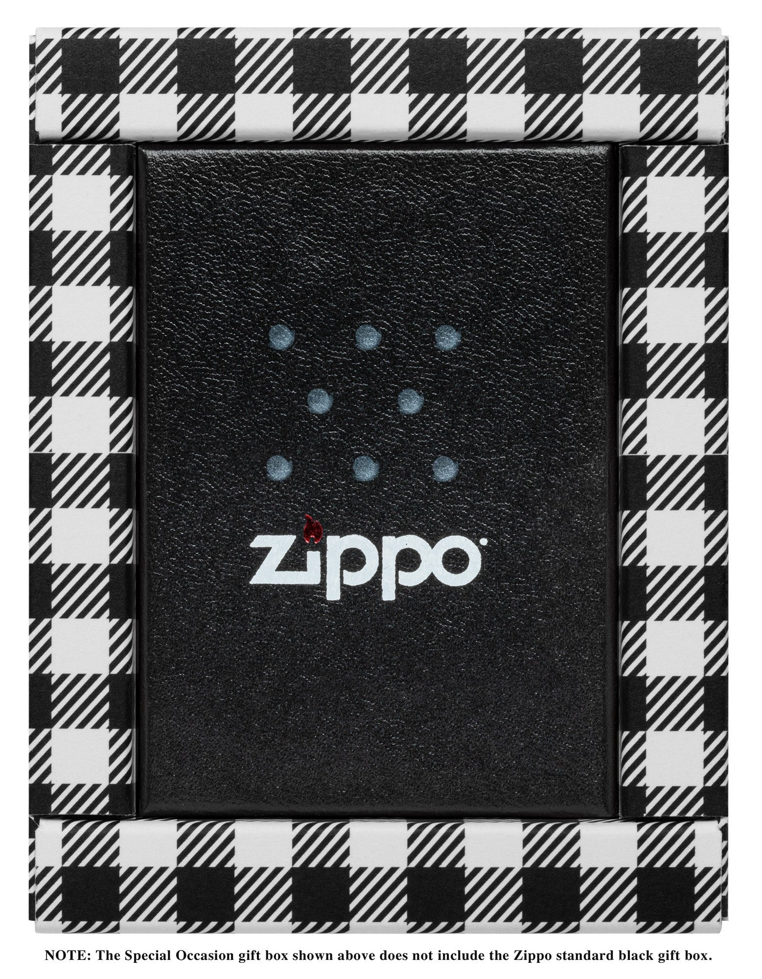 Front Image of filled Bottom Piece of Gift Box (standard black gift box not included)