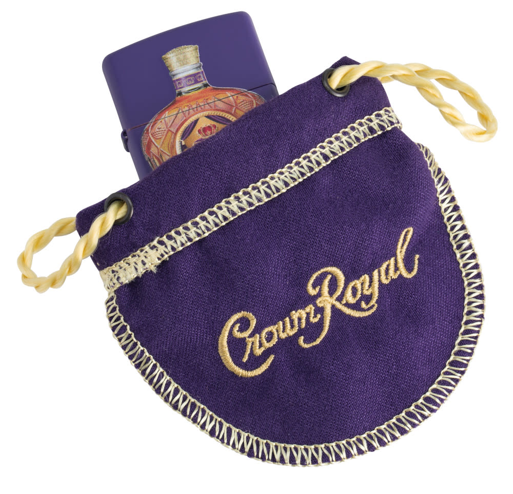 Crown RoyalÂ® Purple Matte Windproof Lighter in the Crown RoyalÂ® Pouch