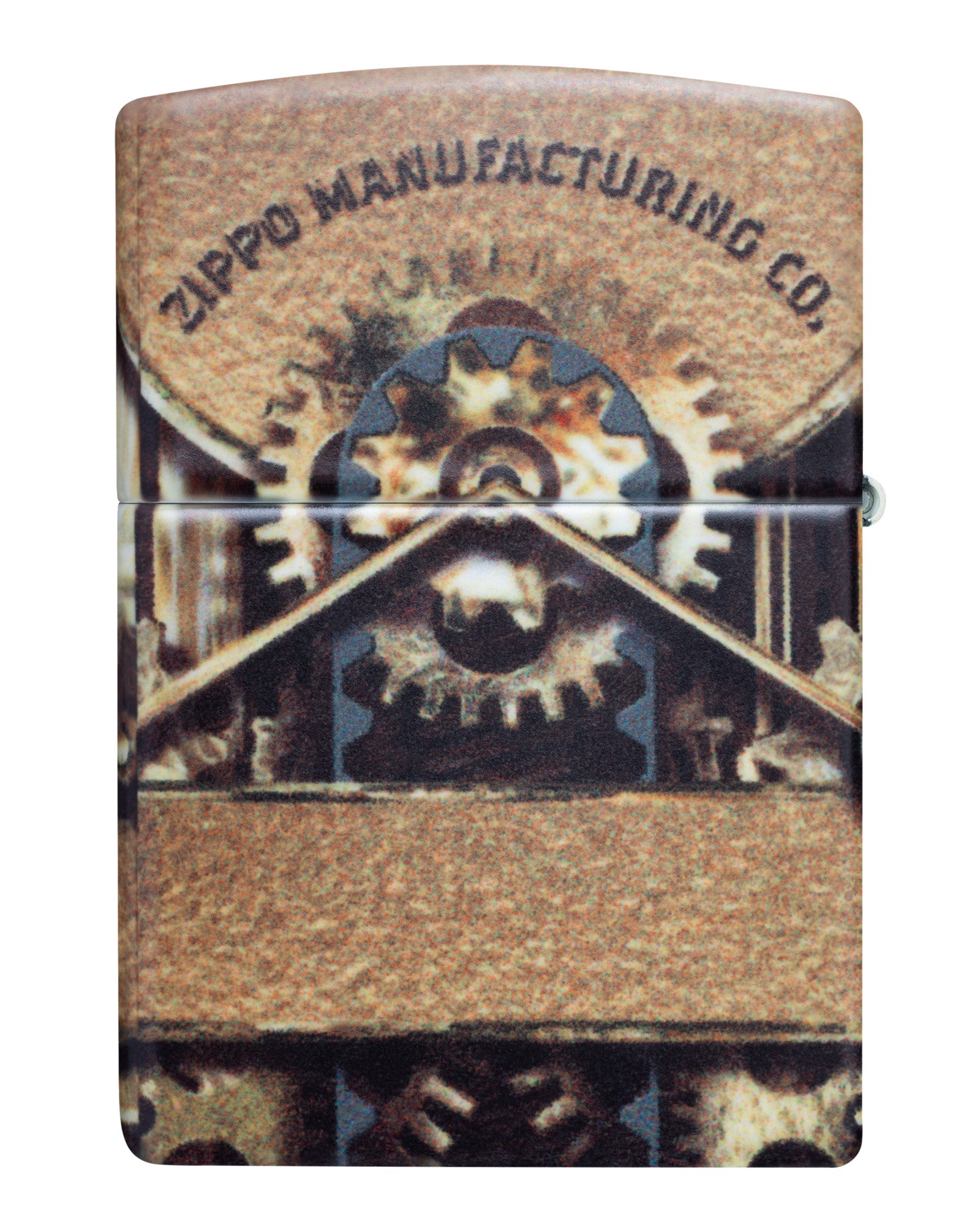 Back View of Zippo Glowing Gears Design Glow in the Dark Windproof Lighter